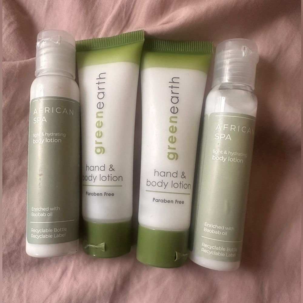 African Spa Greenearth Hand & Body Lotion Set